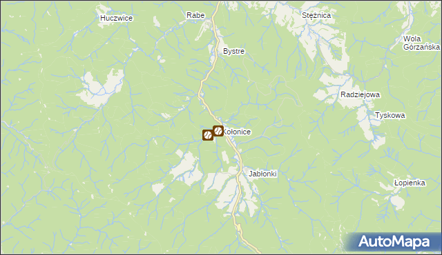 mapa Kołonice, Kołonice na mapie Targeo