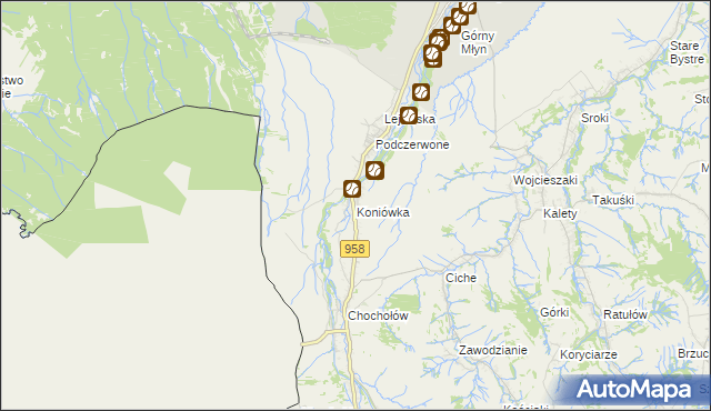 mapa Koniówka, Koniówka na mapie Targeo