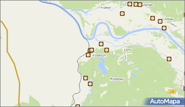 mapa Kosarzyn, Kosarzyn na mapie Targeo