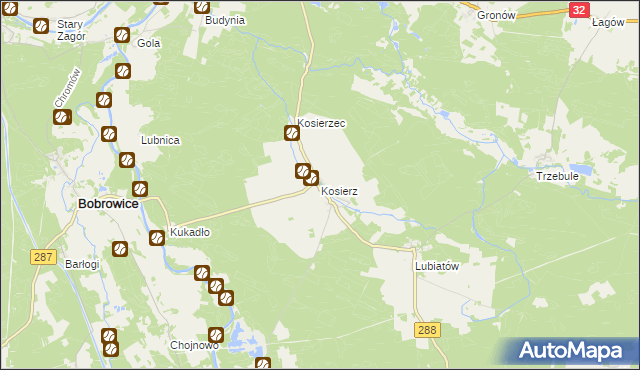 mapa Kosierz, Kosierz na mapie Targeo