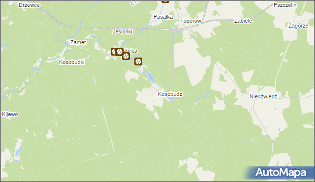 mapa Kosobudz, Kosobudz na mapie Targeo