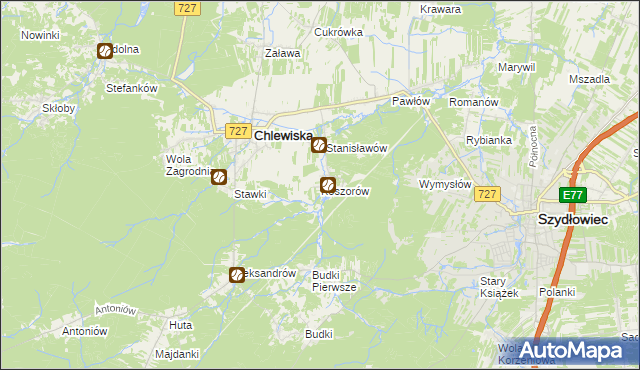 mapa Koszorów, Koszorów na mapie Targeo