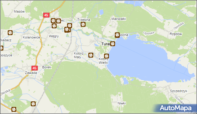 mapa Kotórz Wielki, Kotórz Wielki na mapie Targeo