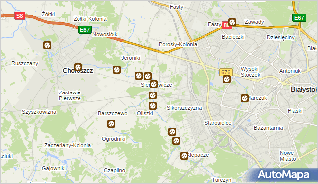 mapa Krupniki, Krupniki na mapie Targeo