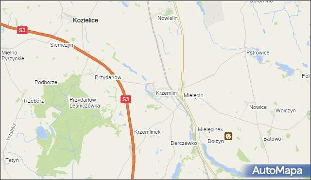 mapa Krzemlin, Krzemlin na mapie Targeo