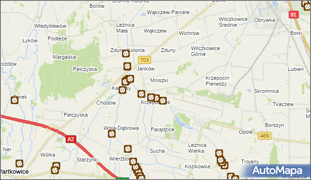 mapa Krzepocin Drugi, Krzepocin Drugi na mapie Targeo