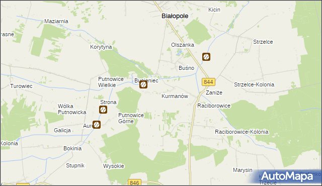 mapa Kurmanów, Kurmanów na mapie Targeo