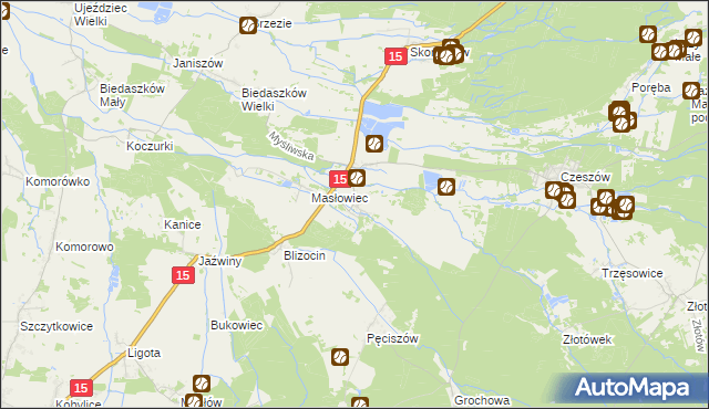 mapa Kuźniczysko, Kuźniczysko na mapie Targeo