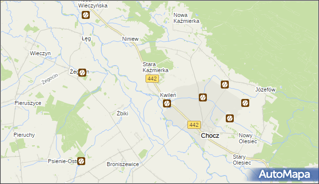 mapa Kwileń, Kwileń na mapie Targeo