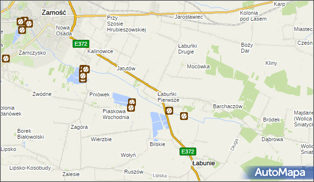 mapa Łabuńki Pierwsze, Łabuńki Pierwsze na mapie Targeo