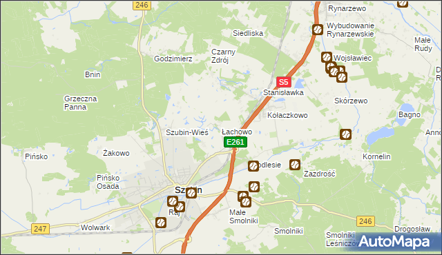 mapa Łachowo, Łachowo na mapie Targeo