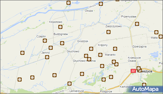 mapa Lemierzycko, Lemierzycko na mapie Targeo