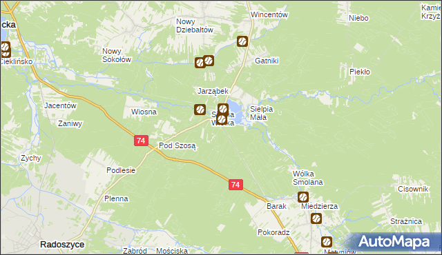 mapa Leśniczówka Krzyżówki, Leśniczówka Krzyżówki na mapie Targeo