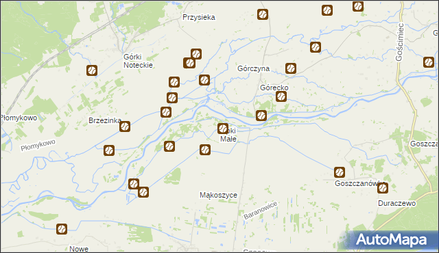 mapa Lipki Małe, Lipki Małe na mapie Targeo