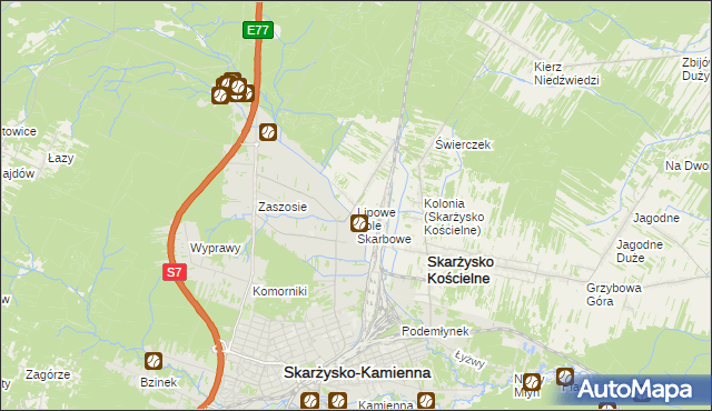 mapa Lipowe Pole Skarbowe, Lipowe Pole Skarbowe na mapie Targeo