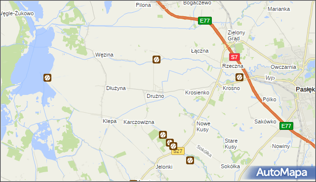 mapa Lisów gmina Elbląg, Lisów gmina Elbląg na mapie Targeo