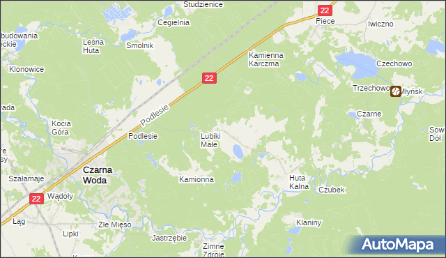 mapa Lubiki, Lubiki na mapie Targeo