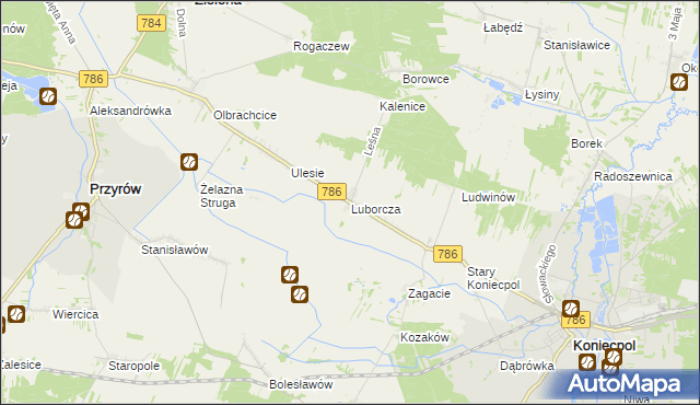 mapa Luborcza, Luborcza na mapie Targeo