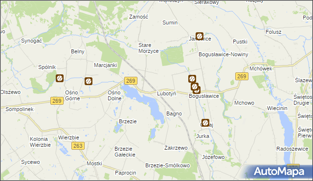 mapa Lubotyń gmina Babiak, Lubotyń gmina Babiak na mapie Targeo