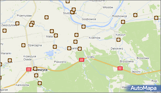 mapa Łukomin, Łukomin na mapie Targeo