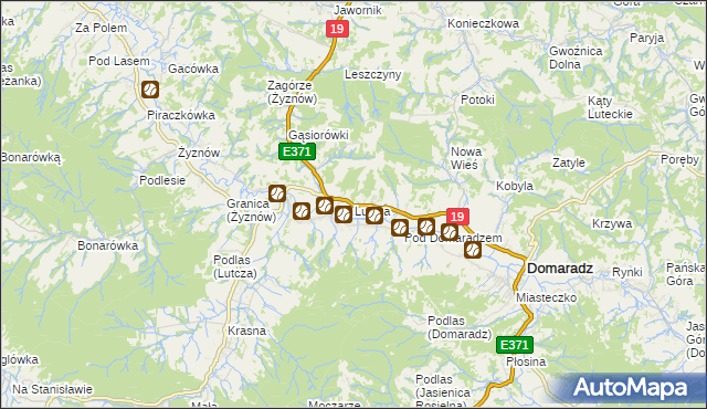 mapa Lutcza, Lutcza na mapie Targeo