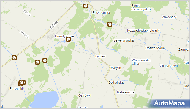 mapa Łyniew, Łyniew na mapie Targeo