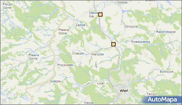 mapa Marczów, Marczów na mapie Targeo