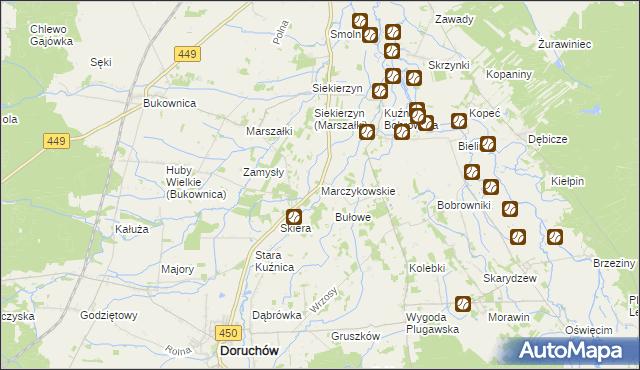 mapa Marczykowskie, Marczykowskie na mapie Targeo