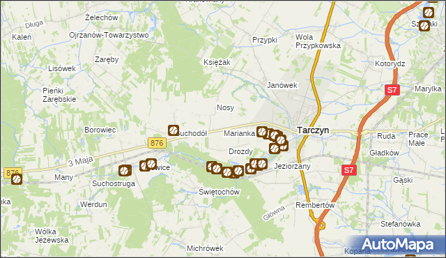 mapa Marianka gmina Tarczyn, Marianka gmina Tarczyn na mapie Targeo