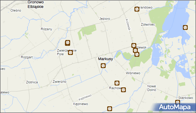 mapa Markusy, Markusy na mapie Targeo