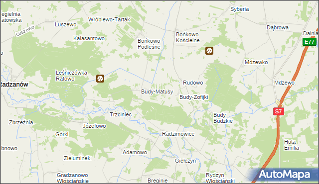 mapa Marysinek gmina Strzegowo, Marysinek gmina Strzegowo na mapie Targeo