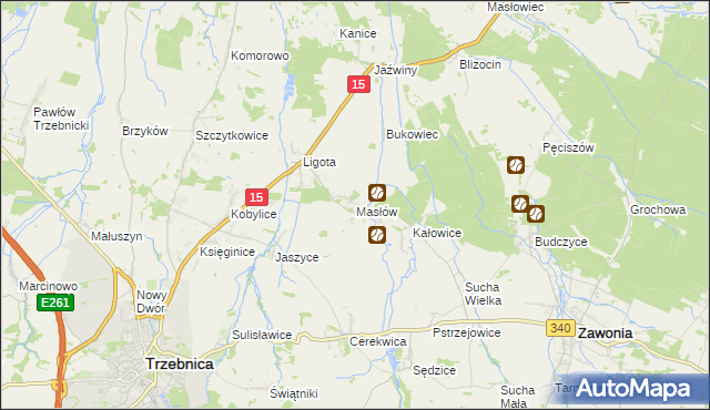 mapa Masłów, Masłów na mapie Targeo