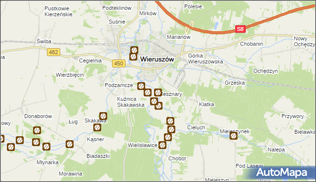 mapa Mesznary, Mesznary na mapie Targeo