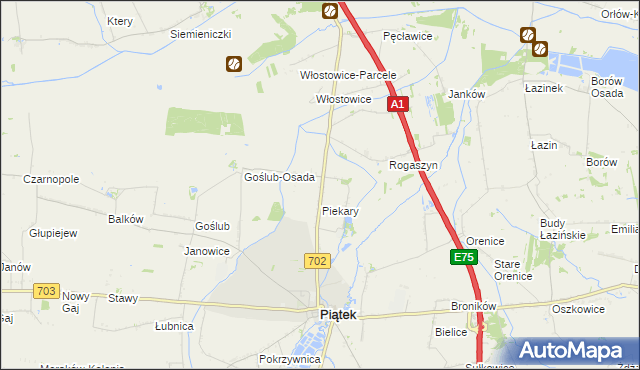 mapa Michałówka gmina Piątek, Michałówka gmina Piątek na mapie Targeo