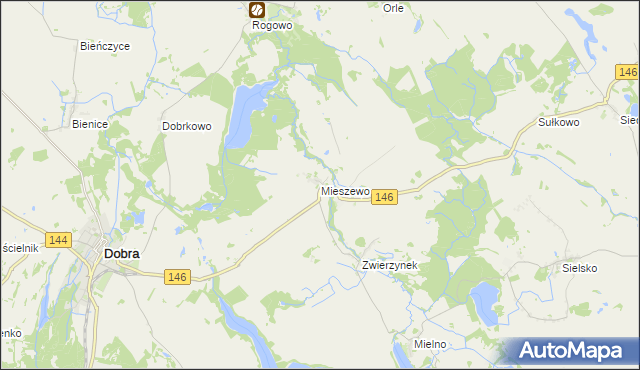 mapa Mieszewo, Mieszewo na mapie Targeo