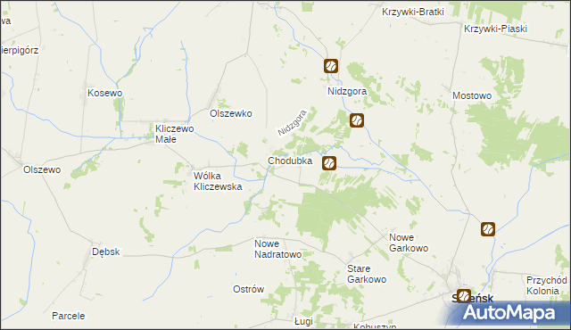 mapa Miłotki, Miłotki na mapie Targeo