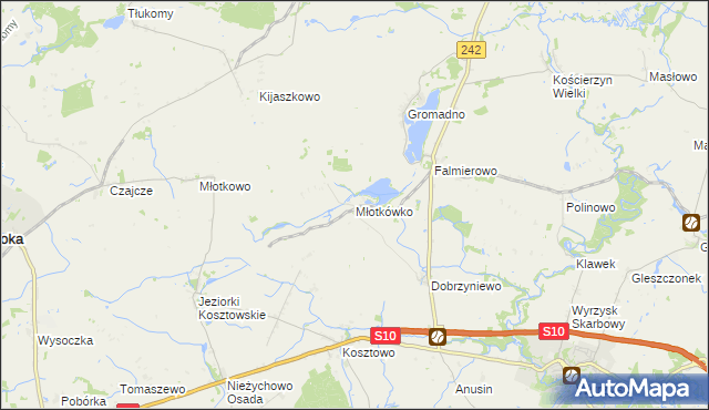 mapa Młotkówko, Młotkówko na mapie Targeo