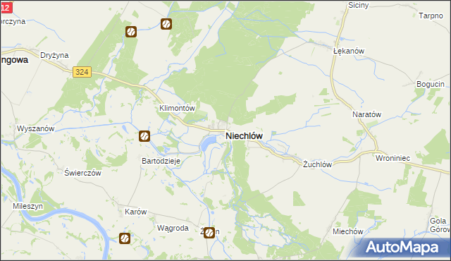 mapa Niechlów, Niechlów na mapie Targeo