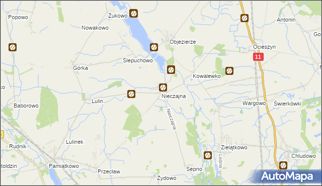 mapa Nieczajna, Nieczajna na mapie Targeo