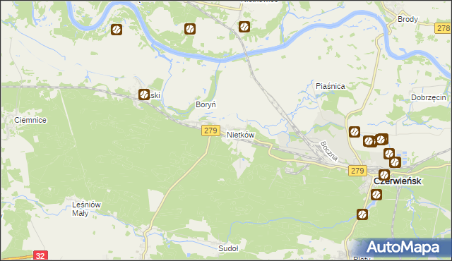 mapa Nietków, Nietków na mapie Targeo