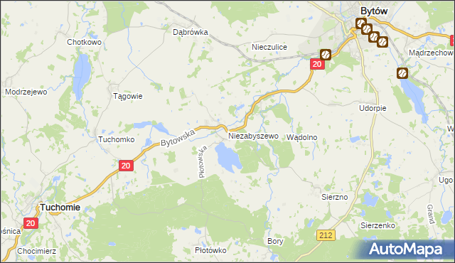 mapa Niezabyszewo, Niezabyszewo na mapie Targeo