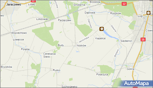 mapa Nosków, Nosków na mapie Targeo