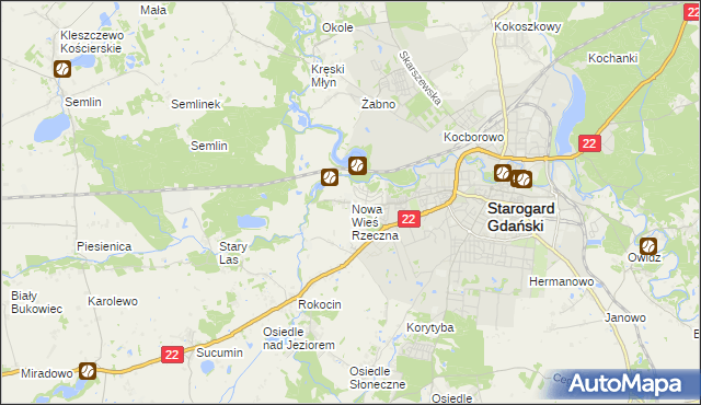 mapa Nowa Wieś Rzeczna, Nowa Wieś Rzeczna na mapie Targeo