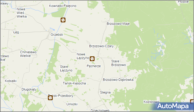 mapa Nowe Brzozowo, Nowe Brzozowo na mapie Targeo