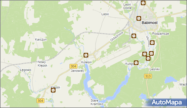 mapa Nowe Kramsko, Nowe Kramsko na mapie Targeo