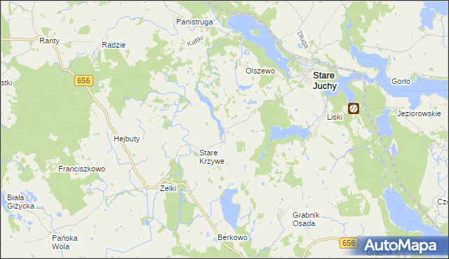 mapa Nowe Krzywe, Nowe Krzywe na mapie Targeo