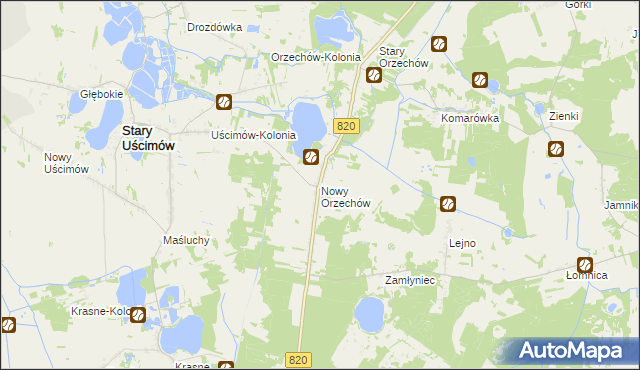 mapa Nowy Orzechów, Nowy Orzechów na mapie Targeo