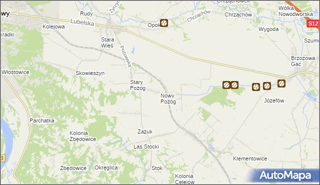 mapa Nowy Pożóg, Nowy Pożóg na mapie Targeo