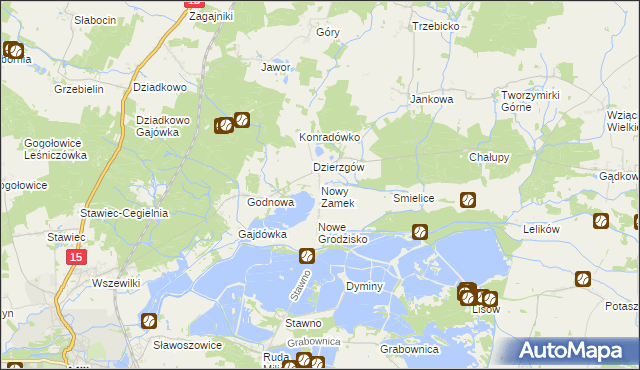 mapa Nowy Zamek, Nowy Zamek na mapie Targeo