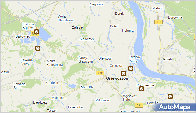 mapa Oleksów, Oleksów na mapie Targeo